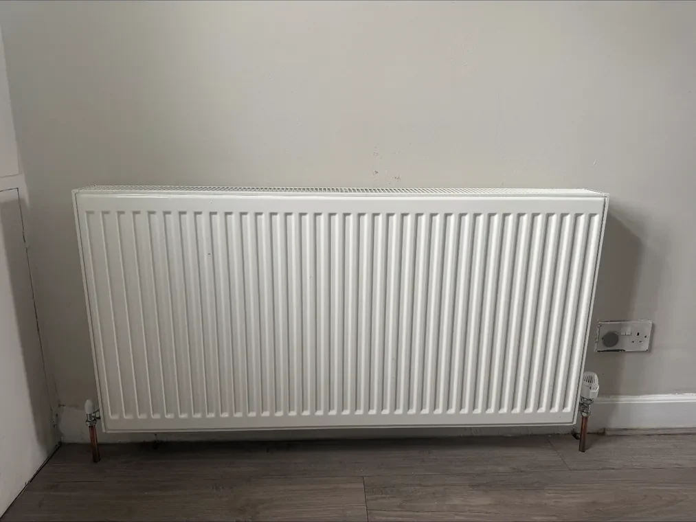 Radiator pipework prepared for fit