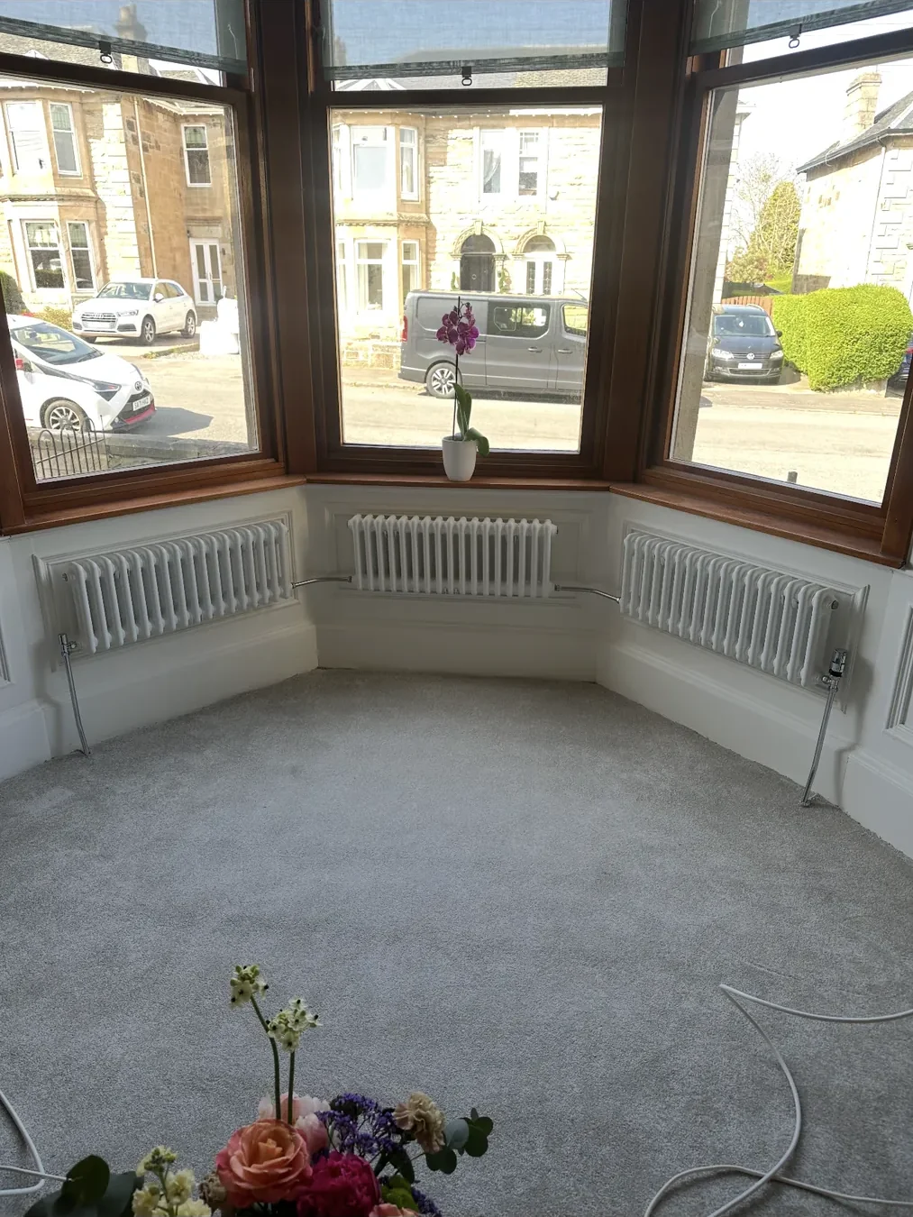 New radiator with TRV fitted